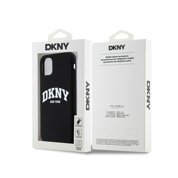 DKNY Liquid Silicone White Printed Logo MagSafe - Etui iPhone 11 (czarny) - obrazek 8