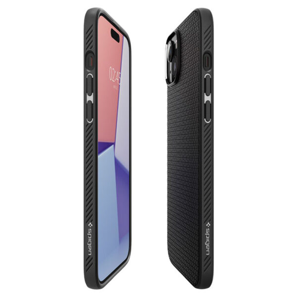 Spigen Liquid Air - Etui do iPhone 15 (Matte Black) - obrazek 8