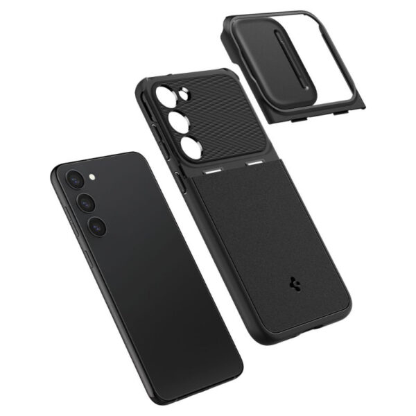 Spigen Optik Armor - Etui do Samsung Galaxy S23 (Czarny) - obrazek 10