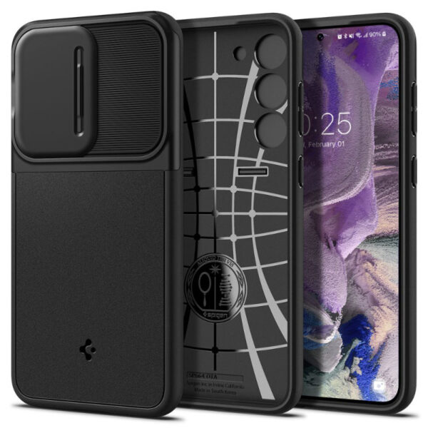 Spigen Optik Armor - Etui do Samsung Galaxy S23 (Czarny) - obrazek 11