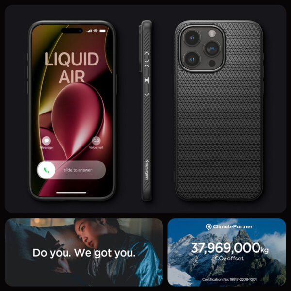 Spigen Liquid Air - Etui do iPhone 15 Pro (Matte Black) - obrazek 15