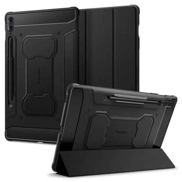 Spigen Rugged Armor Pro - Etui do Samsung Galaxy Tab S9 FE+ 12.4" (Czarny)