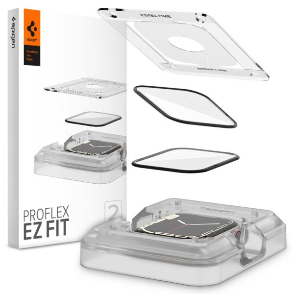 Spigen Proflex EZ FIT 2-Pack - Szkło hybrydowe do Apple Watch 8 / 7 41 mm (2 szt)