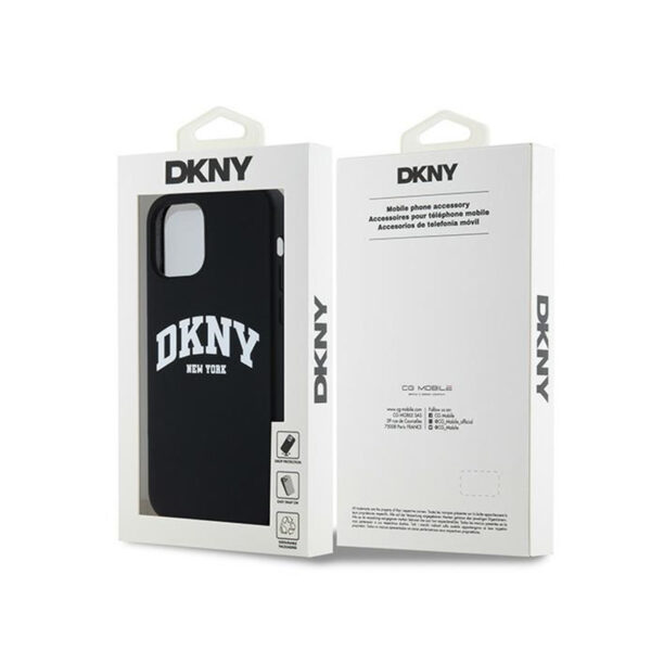 DKNY Liquid Silicone White Printed Logo MagSafe - Etui iPhone 12 / iPhone 12 Pro (czarny) - obrazek 8