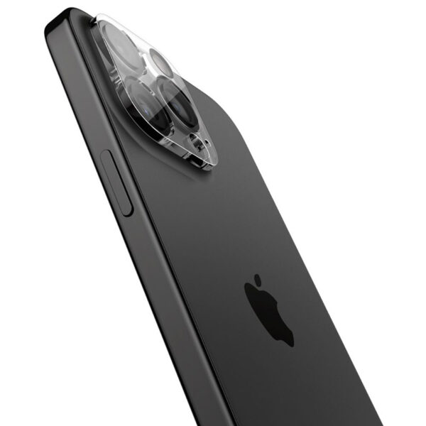 Spigen Optik.TR Camera Protector - Szkło ochronne na obiektyw do iPhone 15 Pro / 15 Pro Max / iPhone 14 Pro / 14 Pro Max (2 szt) (Przezroczysty) - obrazek 3