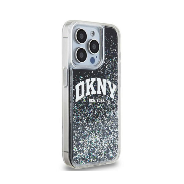 DKNY Liquid Glitter Big Logo - Etui iPhone 13 Pro (czarny) - obrazek 4