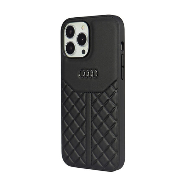 Audi Genuine Leather - Etui iPhone 13 Pro (Czarny) - obrazek 3