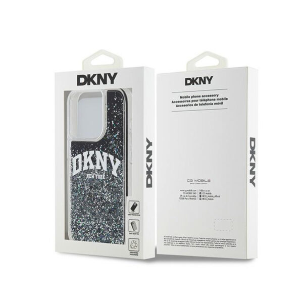 DKNY Liquid Glitter Big Logo - Etui iPhone 13 Pro (czarny) - obrazek 8