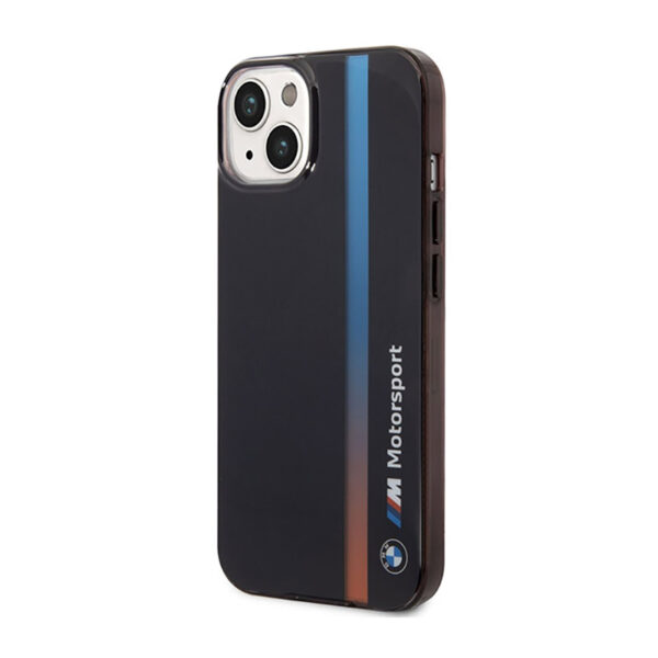 BMW Tricolor Stripe - Etui iPhone 14 (Czarny) - obrazek 2