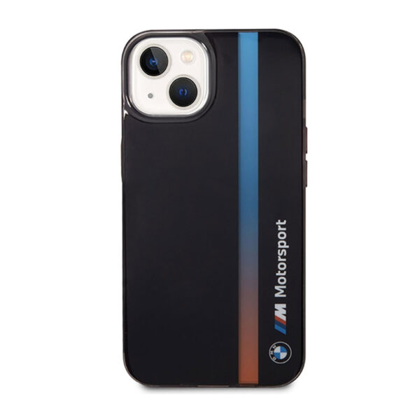 BMW Tricolor Stripe - Etui iPhone 14 (Czarny) - obrazek 3