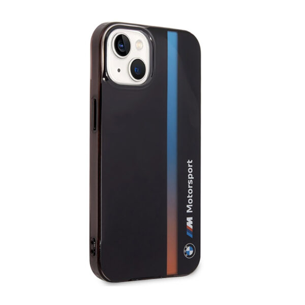 BMW Tricolor Stripe - Etui iPhone 14 (Czarny) - obrazek 4