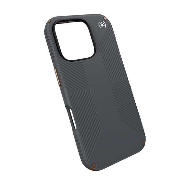 Speck Presidio2 Grip - Etui iPhone 16 Pro (Charcoal Grey / Cool Bronze / White) - obrazek 4