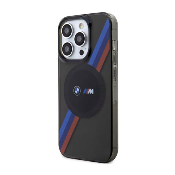 BMW Tricolor Stripes MagSafe - Etui iPhone 14 Pro (Szary) - obrazek 2