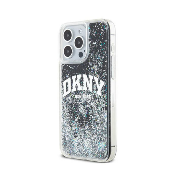 DKNY Liquid Glitter Big Logo - Etui iPhone 13 Pro Max (czarny) - obrazek 2