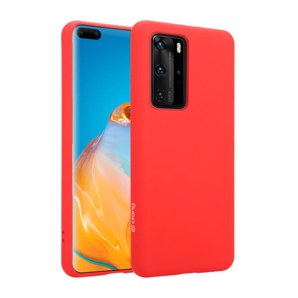 Crong Color Cover - Etui Huawei P40 Pro (czerwony) - obrazek 4