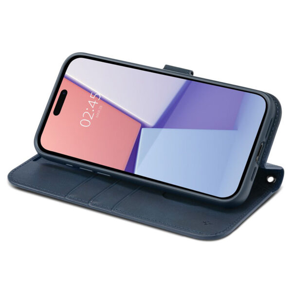 Spigen Wallet S Pro - Etui do iPhone 15 Pro (Navy) - obrazek 7