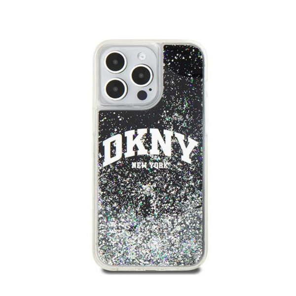 DKNY Liquid Glitter Big Logo - Etui iPhone 13 Pro Max (czarny) - obrazek 3