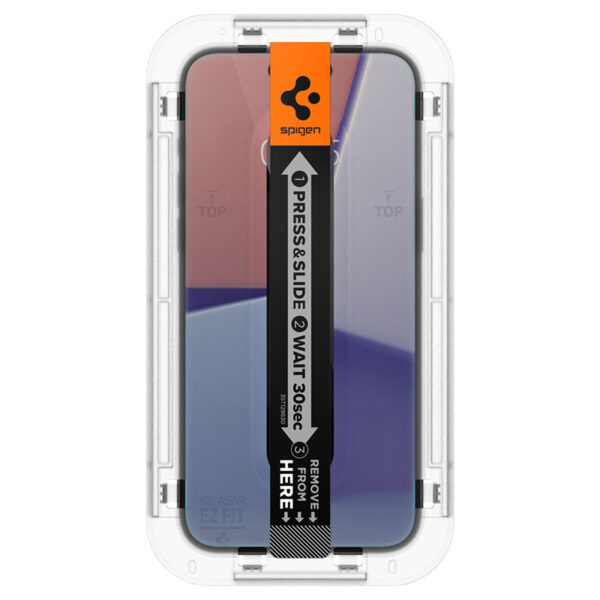 Spigen GLAS.TR EZ FIT Privacy - Szkło hartowane z filtrem prywatyzującym do iPhone 15 Pro Max - obrazek 4