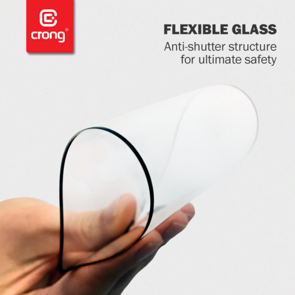 Crong 7D Nano Flexible Glass - Niepękające szkło hybrydowe 9H na cały ekran Samsung Galaxy S21 - obrazek 4