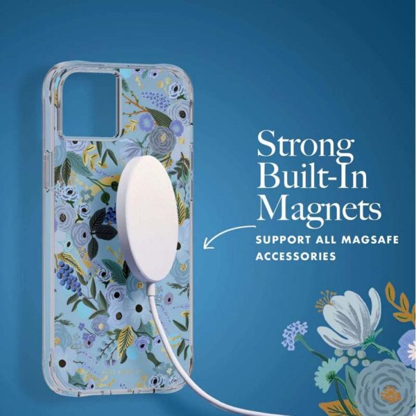 Rifle Paper Clear MagSafe - Etui iPhone 14 Plus (Garden Party Blue) - obrazek 8