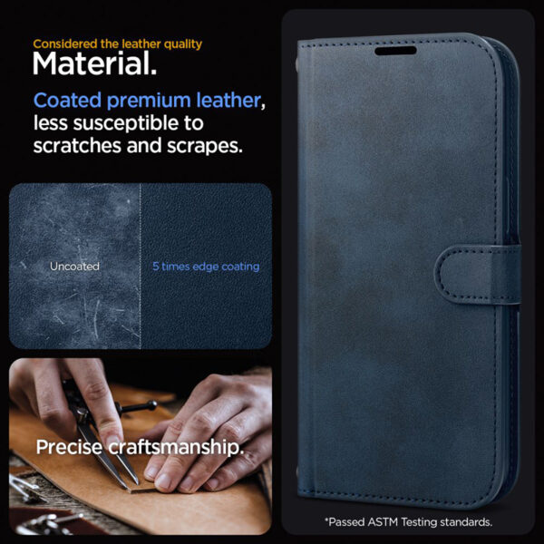 Spigen Wallet S Pro - Etui do iPhone 15 Pro (Navy) - obrazek 10