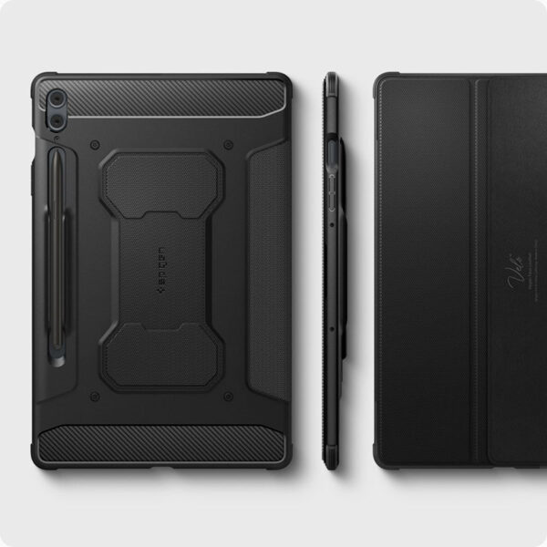 Spigen Rugged Armor Pro - Etui do Samsung Galaxy Tab S9 FE+ 12.4" (Czarny) - obrazek 16