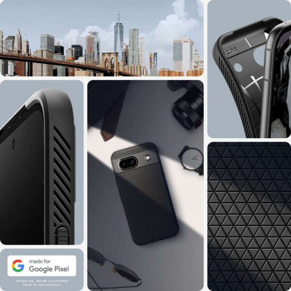 Spigen Liquid Air - Etui do Google Pixel 8A (Matte Black) - obrazek 12