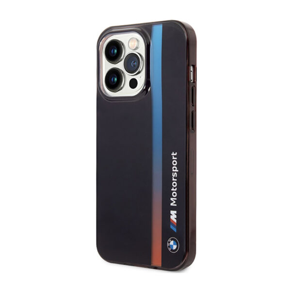 BMW Tricolor Stripe - Etui iPhone 14 Pro (Czarny) - obrazek 2