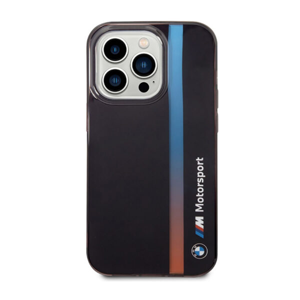 BMW Tricolor Stripe - Etui iPhone 14 Pro (Czarny) - obrazek 3