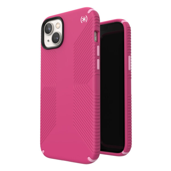 Speck Presidio2 Grip MagSafe - Antypoślizgowe etui iPhone 14 Plus (Digitalpink / Blossompink / White) - obrazek 2