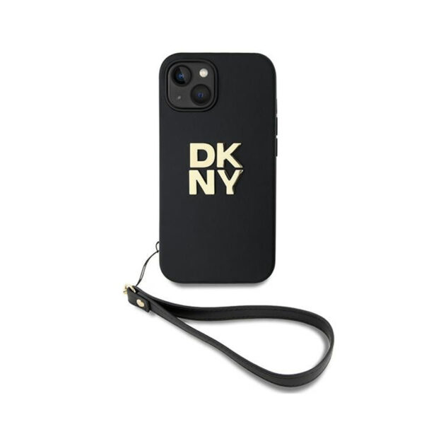 DKNY Wrist Strap Stock Logo - Etui iPhone 15 Plus (czarny) - obrazek 2