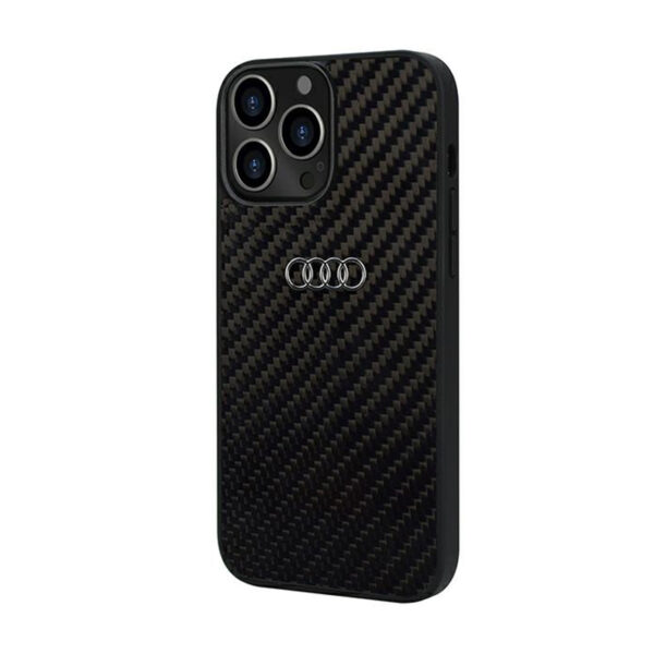 Audi Carbon Fiber - Etui iPhone 13 Pro Max (Czarny) - obrazek 3