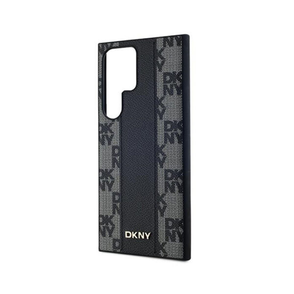 DKNY Leather Checkered Mono Pattern MagSafe - Etui Samsung Galaxy S24 Ultra (czarny) - obrazek 6