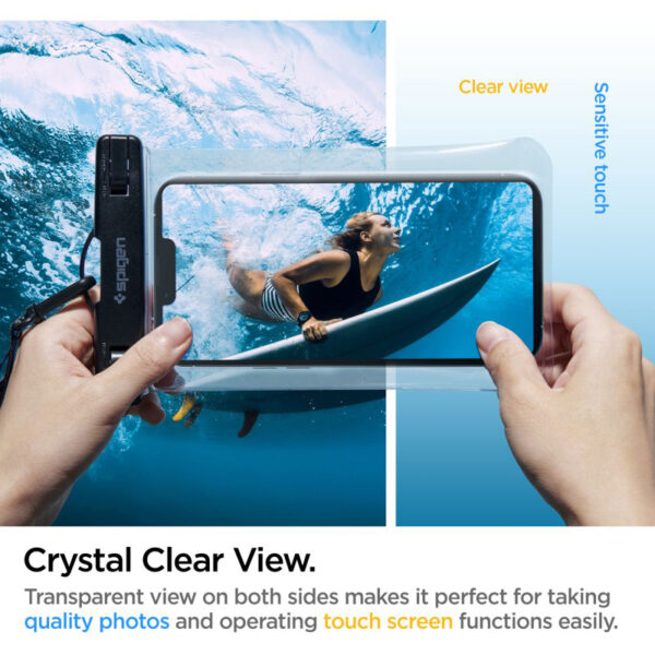 Spigen A601 Universal Waterproof Case - Etui do smartfonów do 6.9" (Przezoczysty) - obrazek 10