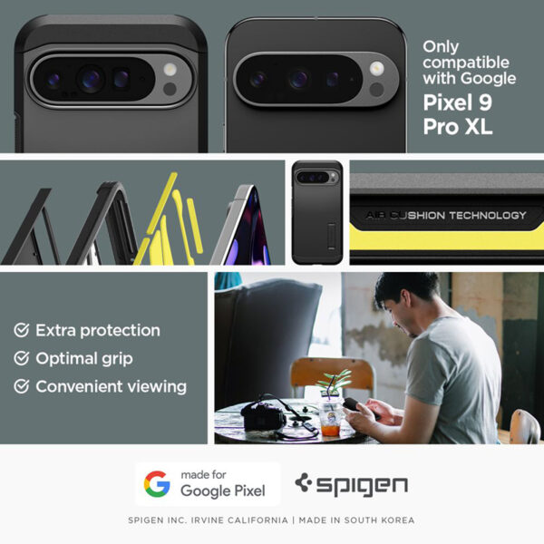 Spigen Tough Armor - Etui do Google Pixel 9 Pro XL (Czarny) - obrazek 10