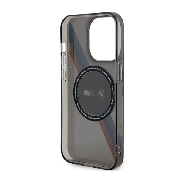 BMW Tricolor Stripes MagSafe - Etui iPhone 14 Pro Max (Szary) - obrazek 7