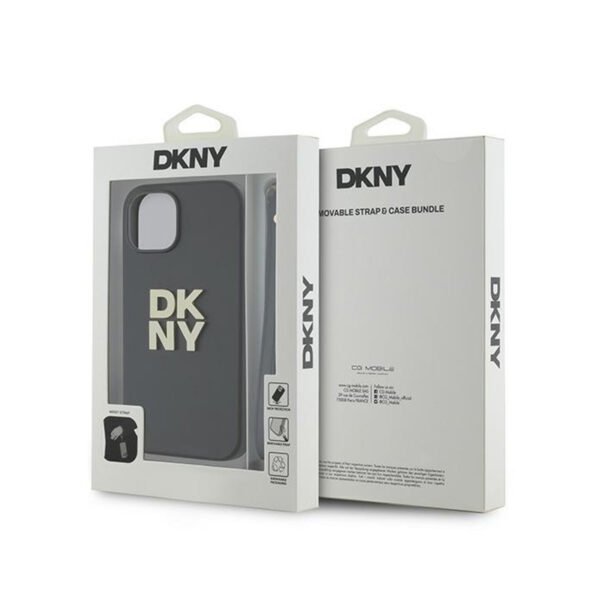 DKNY Wrist Strap Stock Logo - Etui iPhone 15 Plus (czarny) - obrazek 7