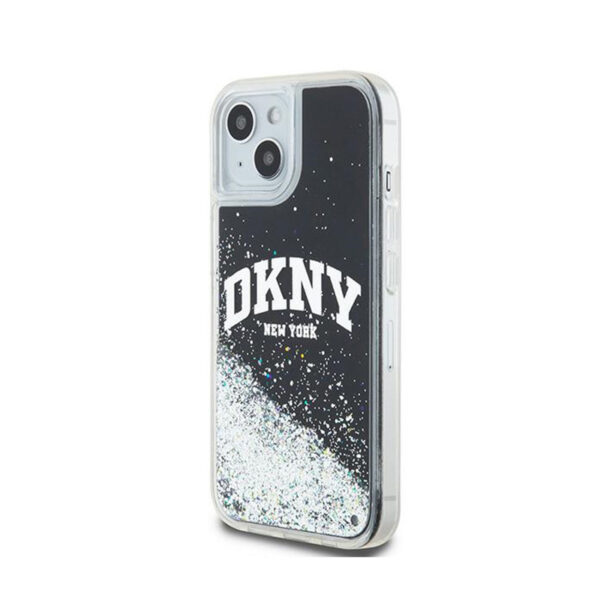 DKNY Liquid Glitter Big Logo - Etui iPhone 14 / 15 / 13 (czarny) - obrazek 2