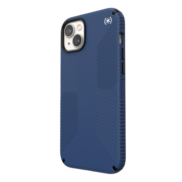 Speck Presidio2 Grip MagSafe - Antypoślizgowe etui iPhone 14 Plus (Coastal Blue / Black / White) - obrazek 4