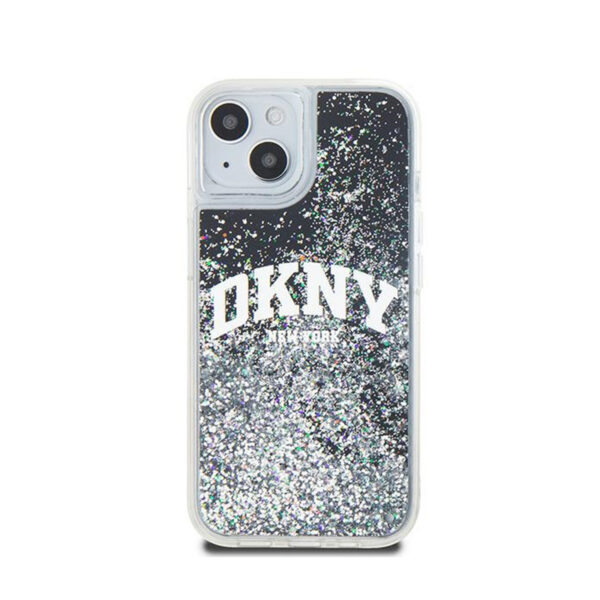 DKNY Liquid Glitter Big Logo - Etui iPhone 14 / 15 / 13 (czarny) - obrazek 3