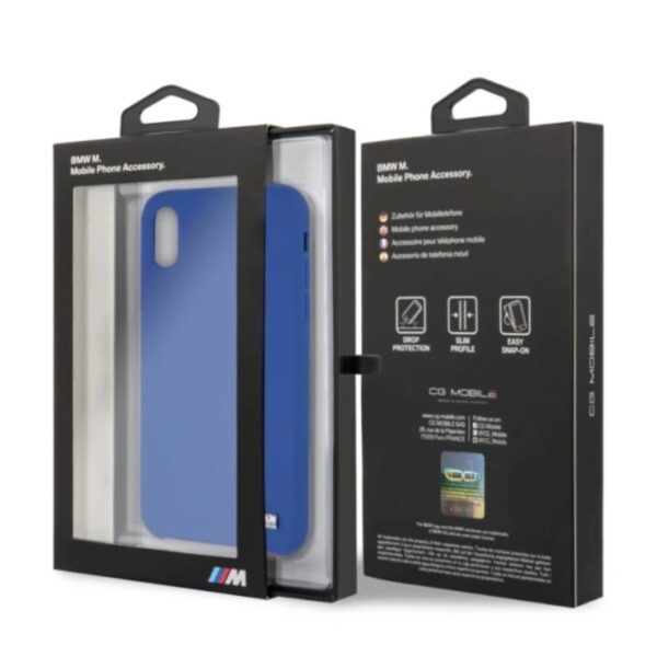 BMW Silicone M Collection - Etui iPhone X / Xs (niebieski) - obrazek 4