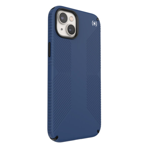 Speck Presidio2 Grip MagSafe - Antypoślizgowe etui iPhone 14 Plus (Coastal Blue / Black / White) - obrazek 5