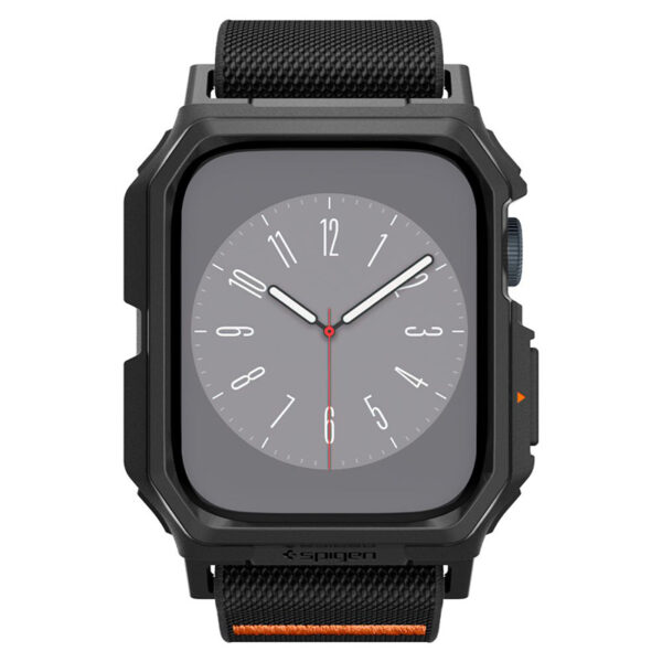 Spigen Lite Fit "Pro" - Etui z paskiem do Apple Watch 4/5/6/7/8/9/SE 44/45 mm (Matte Black) - obrazek 2