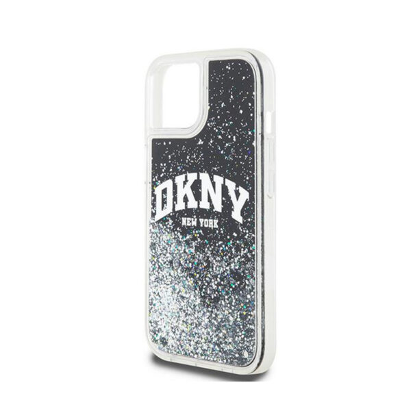 DKNY Liquid Glitter Big Logo - Etui iPhone 14 / 15 / 13 (czarny) - obrazek 6