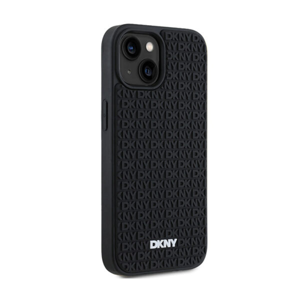 DKNY 3D Rubber Repeat Pattern - Etui iPhone 15 / 14 / 13 (czarny) - obrazek 4