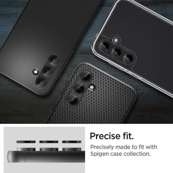 Spigen Optik.TR EZ Fit Camera Lens Protector 2-Pack - Szkło ochronne na obiektyw do Samsung Galaxy S23 FE (2 szt) (Czarny) - obrazek 11