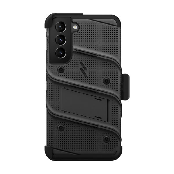 ZIZO BOLT Series - Pancerne etui Samsung Galaxy S22+ ze szkłem 9H na ekran + uchwyt z podstawką (czarny) - obrazek 2