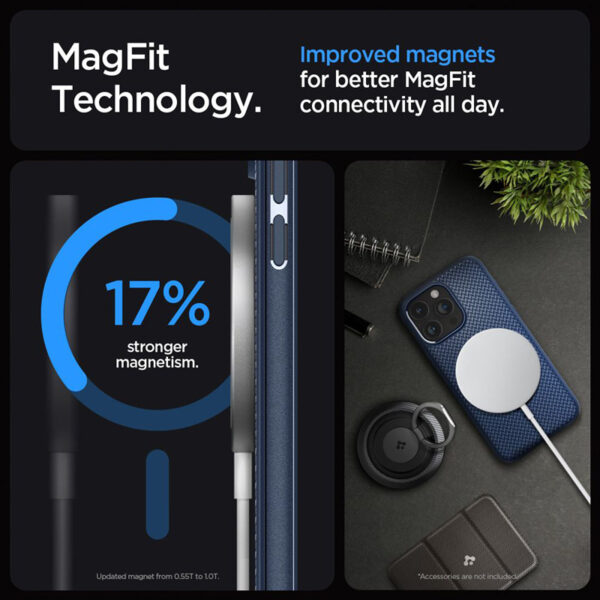 Spigen Mag Armor MagSafe - Etui do iPhone 15 Pro Max (Navy Blue) - obrazek 12