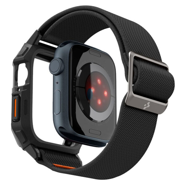 Spigen Lite Fit "Pro" - Etui z paskiem do Apple Watch 4/5/6/7/8/9/SE 44/45 mm (Matte Black) - obrazek 4