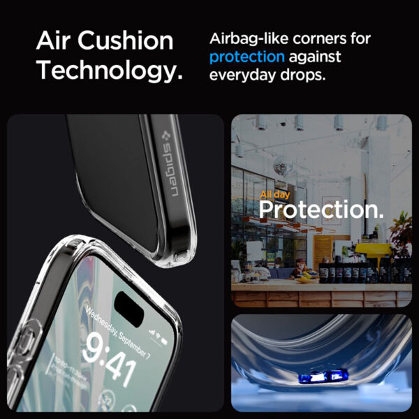 Spigen Ultra Hybrid - Etui do iPhone 15 Pro (Frost Clear) - obrazek 12